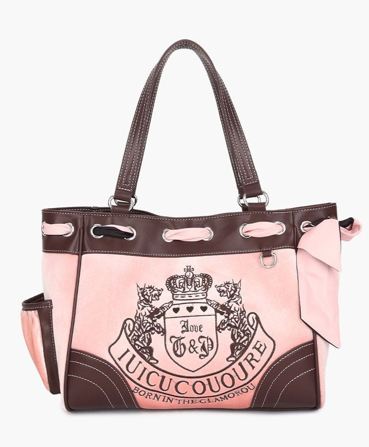 New Contrast Color Portable Shoulder Tote Bag