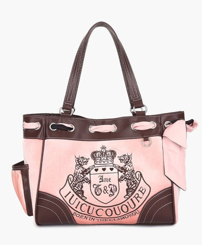 New Contrast Color Portable Shoulder Tote Bag