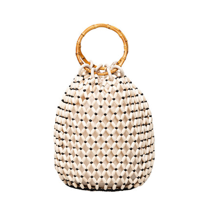 Women's Woven Hollow Bucket Bag Niche