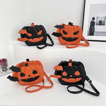 Sac à bandoulière citrouille d'Halloween pour femme, sac à main fantaisie citrouille, sac à bandoulière diable d'Halloween, sac à main amusant