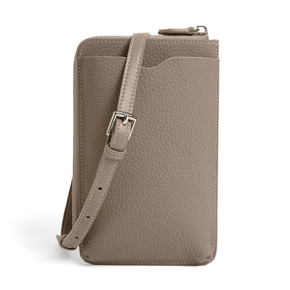 Mini sac à bandoulière en cuir véritable pour téléphone portable pour femme