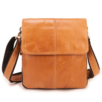 Leather Men's First Layer Cowhide Men's Shoulder Casual Bag