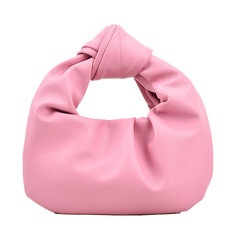 Bolso bandolera estilo occidental portátil con pliegues para mujer