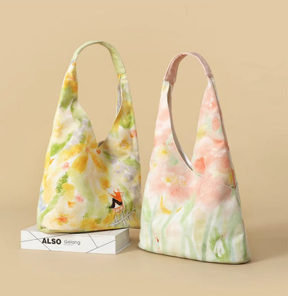 Sac en toile avec illustration Sac seau à bandoulière