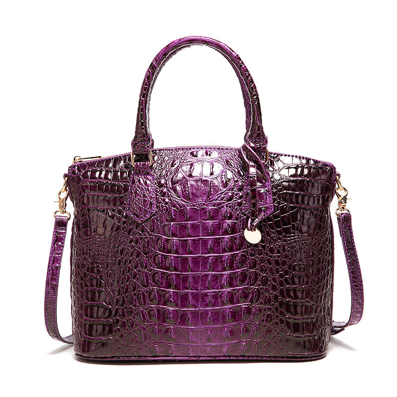 Sac messager portable à motif crocodile rétro pour femme