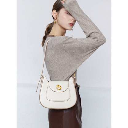 Saddle Bag Genuine Leather One-shoulder Crossbody