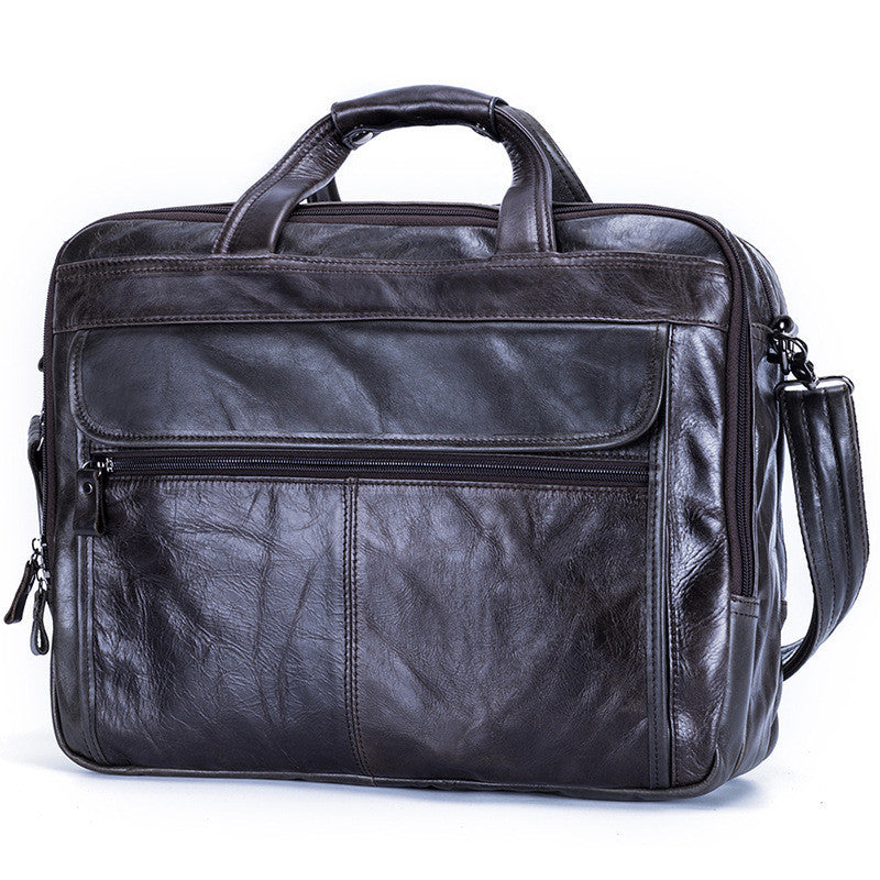 Business Men's 15.6 Inch Leather Computer Bag