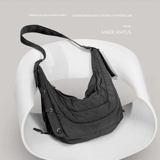 Sac hobo en corne de coton, sac à main de loisirs simple et léger de grande capacité pour hommes et femmes