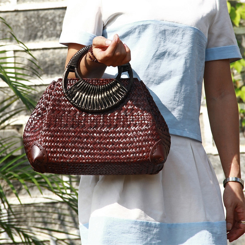 Straw bag women handbag hand bag