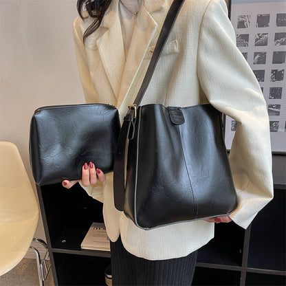 Bolso bandolera de gran capacidad para mujer, bolso de hombro de moda para mujer, bolso de mano para otoño e invierno