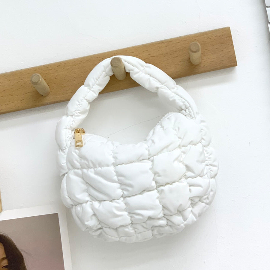 Sac à main à carreaux plissé à la mode pour femme