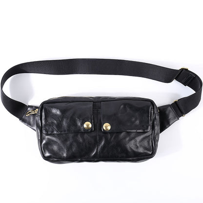 Bolso bandolera de cuero estilo retro informal