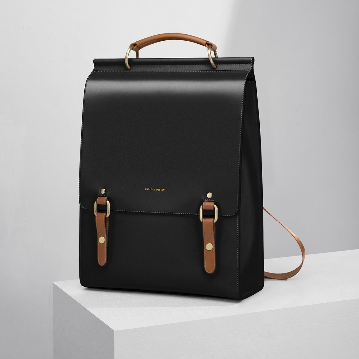 Sac d'ordinateur en cuir véritable pour femme de style collège britannique