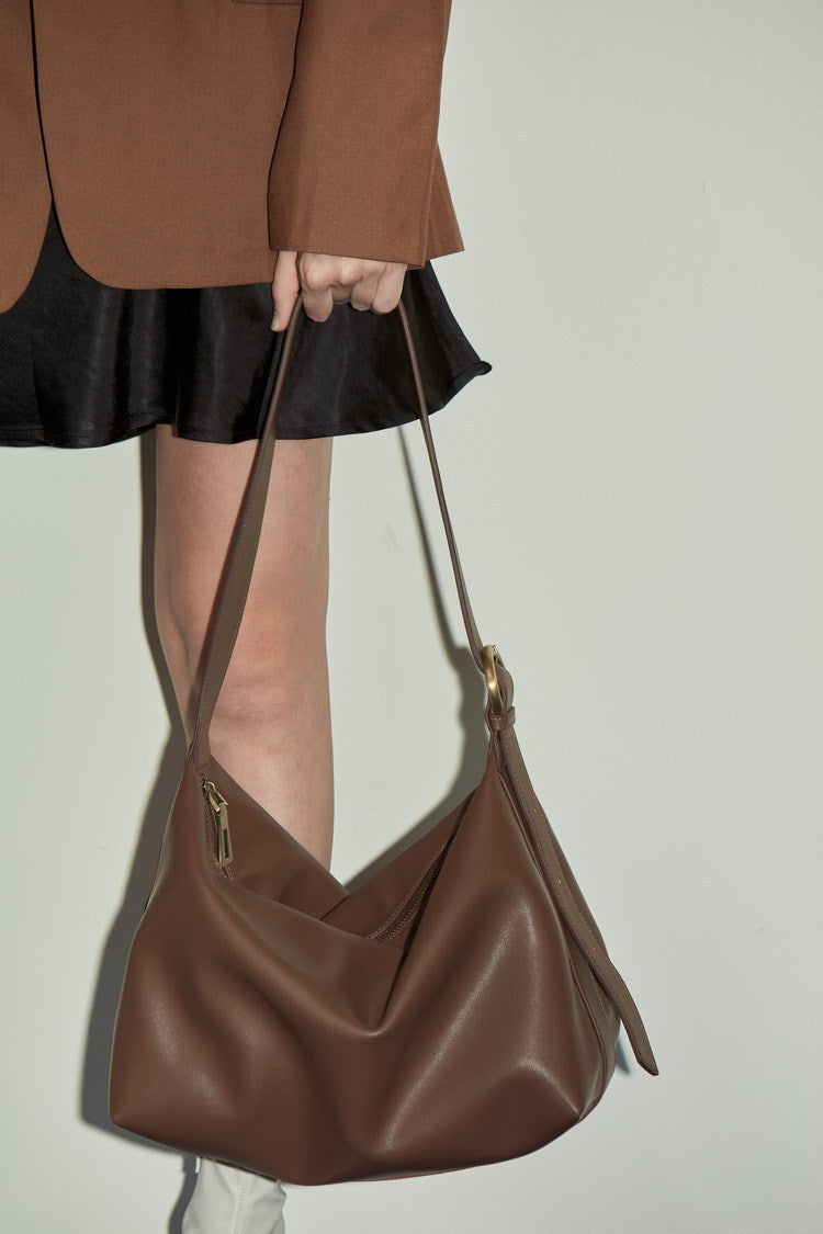 Sac à bandoulière grande capacité en cuir véritable pour femme