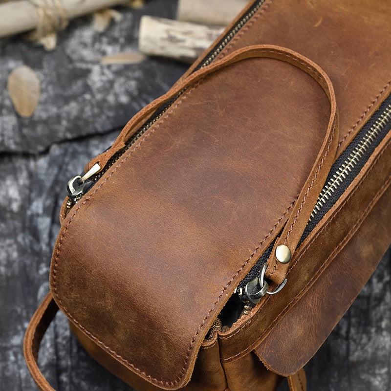 Trousse de toilette en cuir grande capacité pour femme