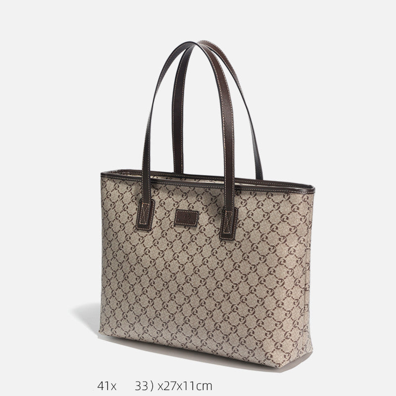 Sac fourre-tout en cuir véritable de grande capacité pour femme