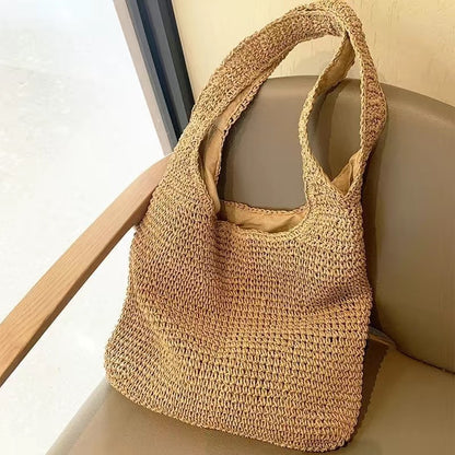 Holiday Straw Bag Shoulder Bag Simple Ladies