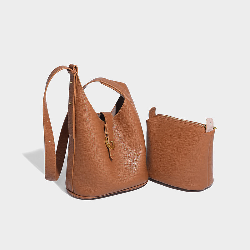 Genuine Leather Bucket Shoulder Single-shoulder Bag