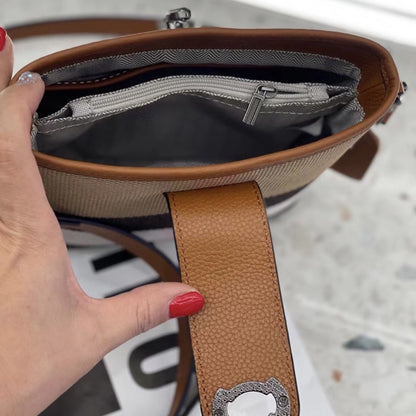 Bolso de mano clásico a cuadros de moda para mujer