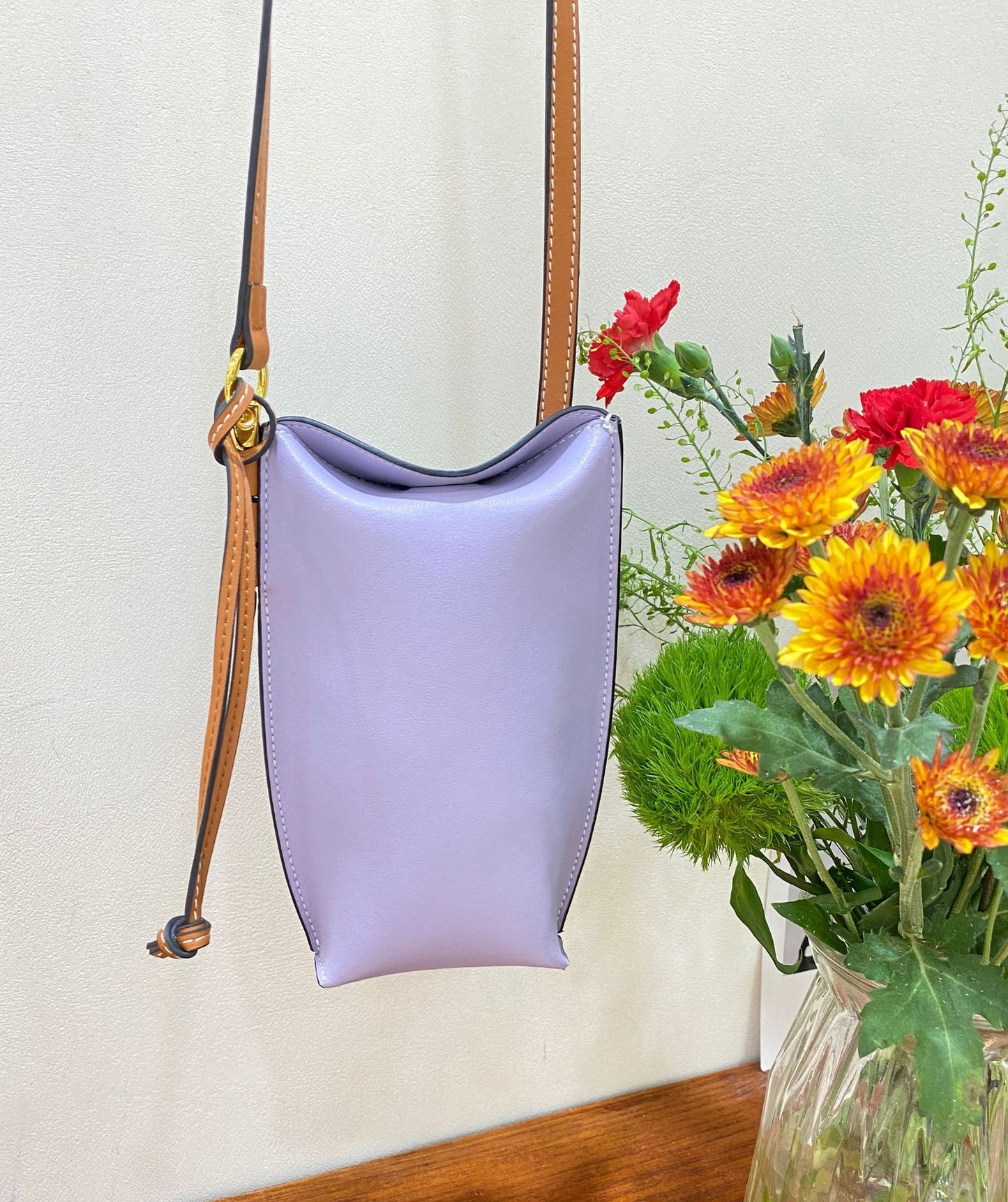 Bolso bandolera de piel auténtica estilo tendencia