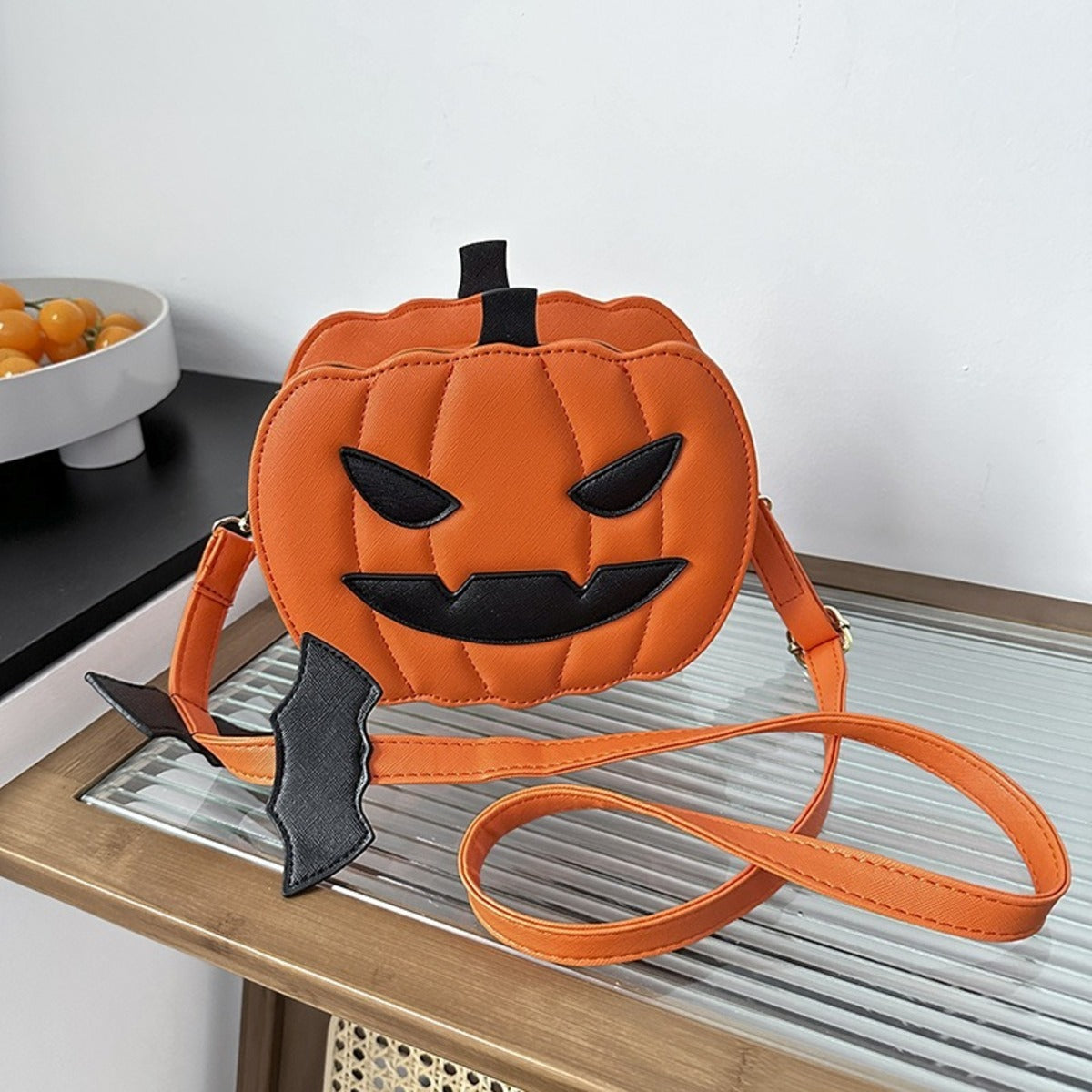 Sac à bandoulière citrouille d'Halloween pour femme, sac à main fantaisie citrouille, sac à bandoulière diable d'Halloween, sac à main amusant