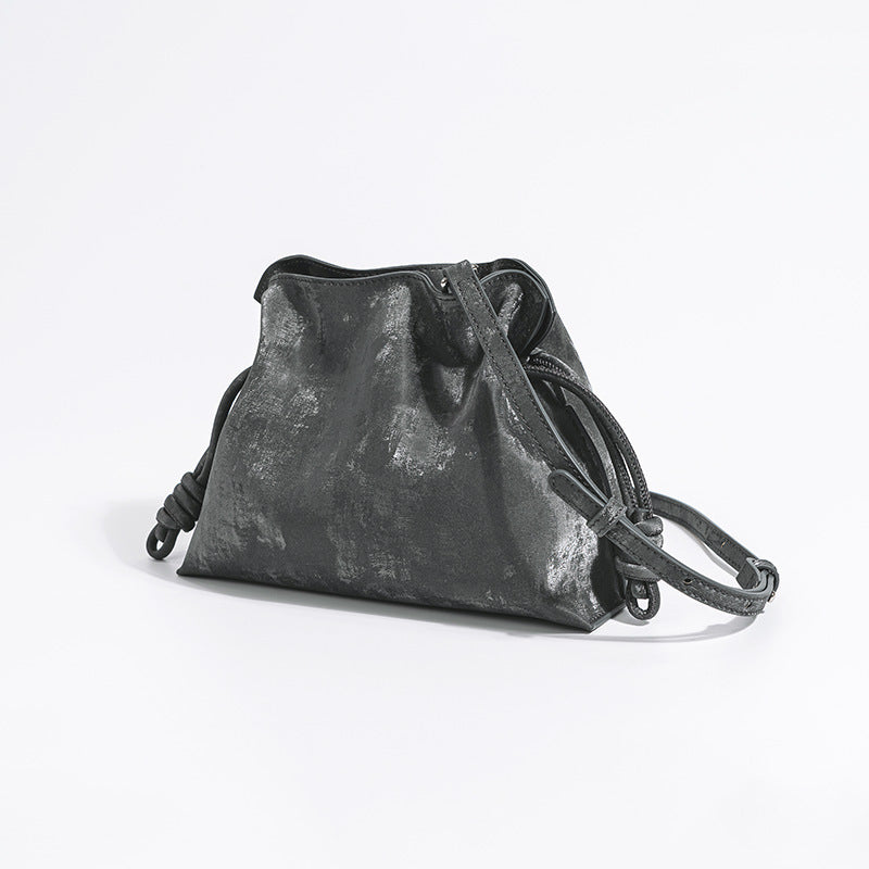 New Chinese Satin Cowhide Drawstring Lucky Bag