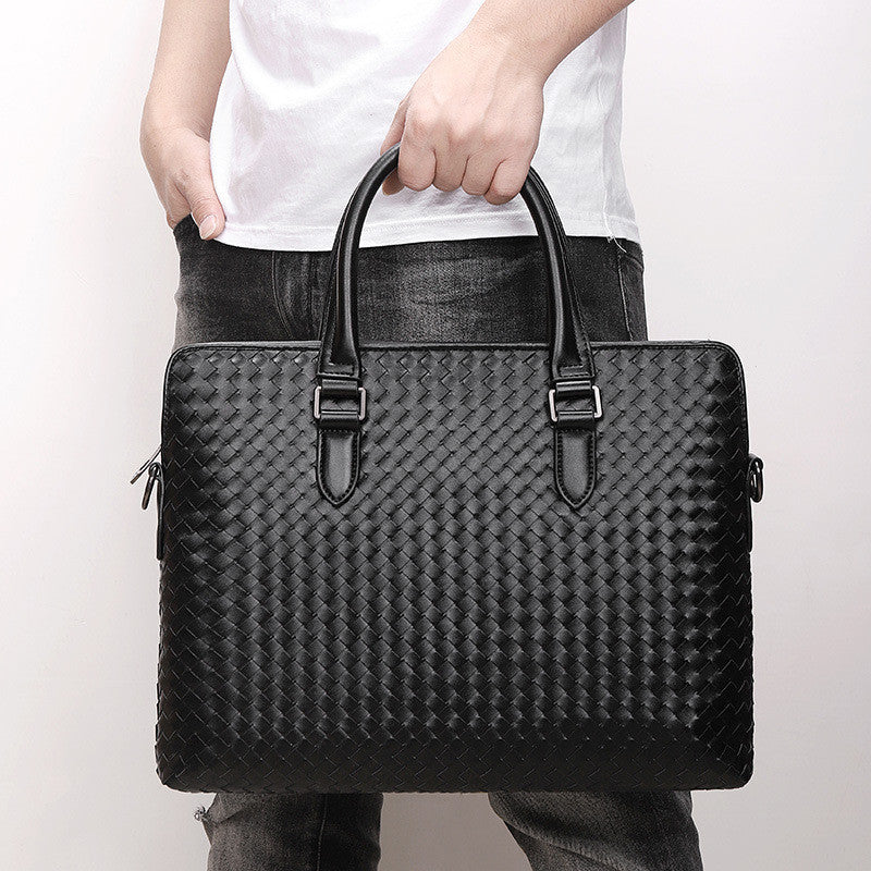 Woven Handbag Korean Fashion Men's Casual Official Document