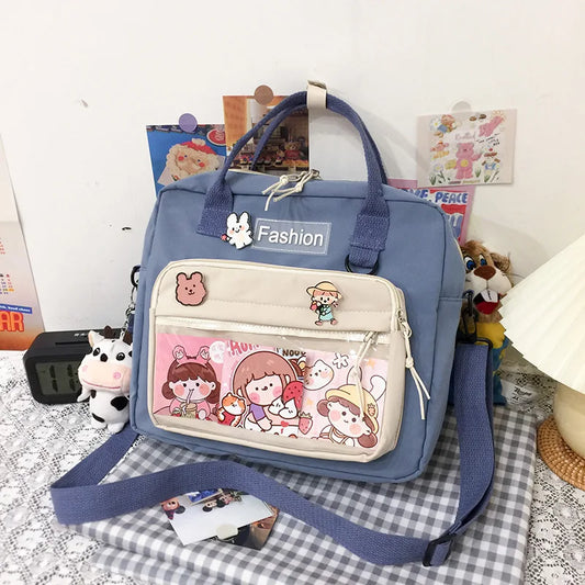 Multi-use Japanese Student Itabag Women Transparent Pocket Handbags School Bags Backpack Women Crossbody Bags For Women Bolso