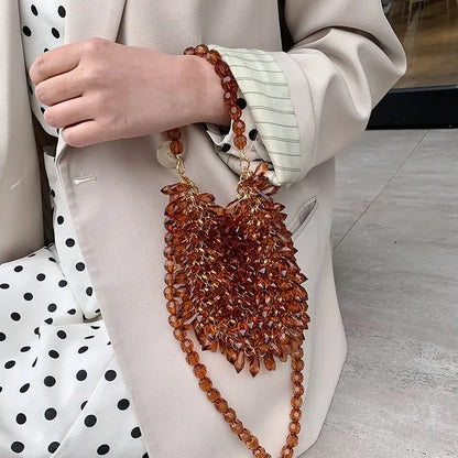 Beaded Handbag Sweet Bride's Handbag Fashion Dinner Bag Banquet Bag Cheongsam Bag Dress Bag Women's Shoulder Bag Bag