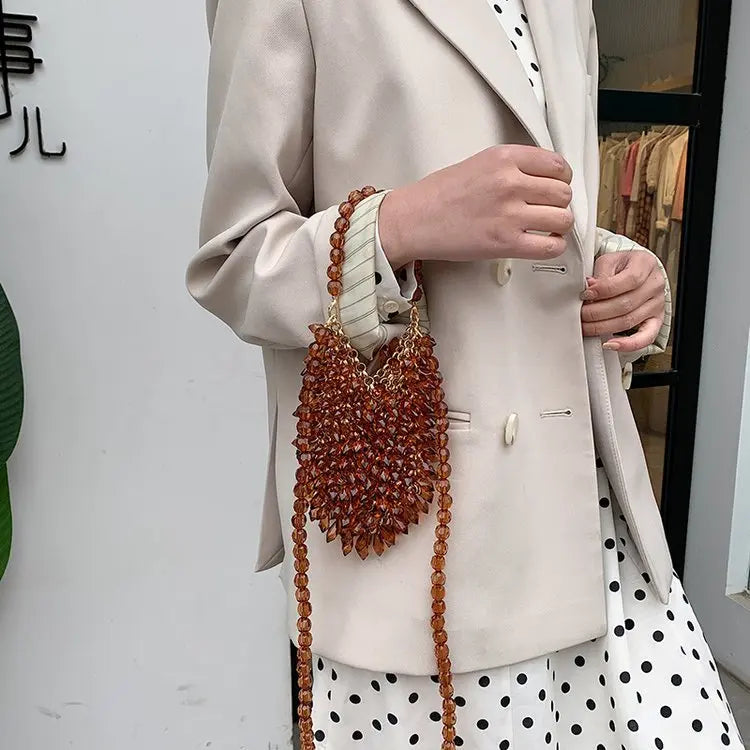 Beaded Handbag Sweet Bride's Handbag Fashion Dinner Bag Banquet Bag Cheongsam Bag Dress Bag Women's Shoulder Bag Bag