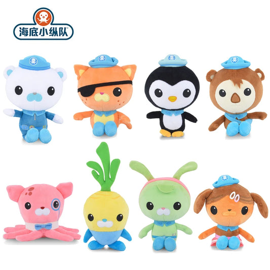 Jouets en peluche originaux Octonauts 19 cm Barnacles Peso Kwazii Tweak Vegimal Animal en peluche fête anniversaire cadeau enfant Noël fille jouet