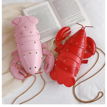 Lobster Shoulder Bag Brand Design Mini Women Handbag 3d Cartoon Animal Shape Crossbody Bags Fashion Chains Messenger Bag