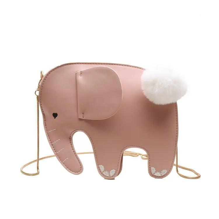 Bolso con forma de elefante, bonito bolso de cadena con dibujos animados para niñas, bolso de hombro pequeño para mujer, minibolso con cadena, bolso para teléfono de mujer, cartera y bolso de mano