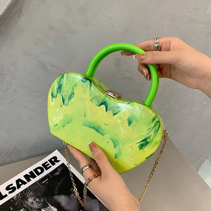 Candy Color Acrylic Box Design Party Evening Bag Crossbody Bag Women 2021 Shoulder Chain Bag Fashion Purses and Handbags