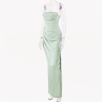 Robe d'invité de mariage Suninheart pour femme, robe de soirée formelle en satin d'été de haute qualité, robe de cérémonie verte House of Cb