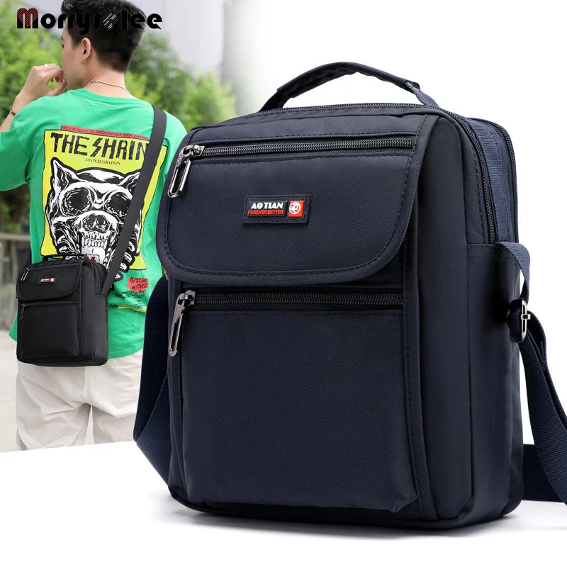 Bolso de hombro para hombre, nuevo, impermeable, multicapa, bandolera, de alta calidad, tamaño pequeño, informal, de viaje, bolso para hombre