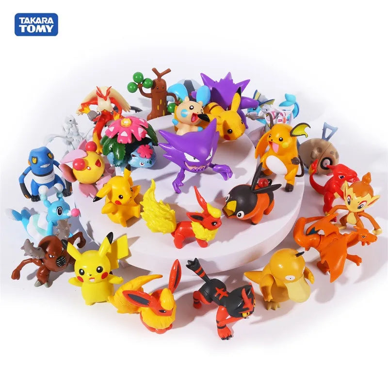 Figuras de Pokémon de 5 a 10 cm, modelo Charmander, Popplio, Litten, Pikachu, Arceus, figuras de acción, juguetes coleccionables