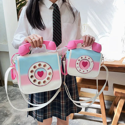 Bolso de hombro de piel sintética con forma de teléfono para mujer, estilo elegante, informal, para ir de compras, para la calle, para la escuela