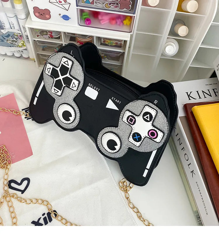 Bolso bandolera de PU con máquina de juegos divertida y personalidad creativa para mujer, bonito bolso de hombro con cadena pequeña, bolso cruzado para mujer