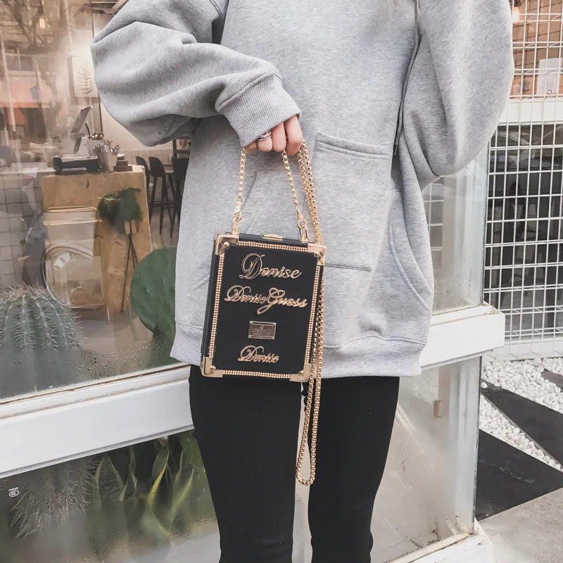 Sac à main de luxe rétro pour femmes, petit sac messager carré, sac à bandoulière avec chaîne, sac à main pour filles, 2019