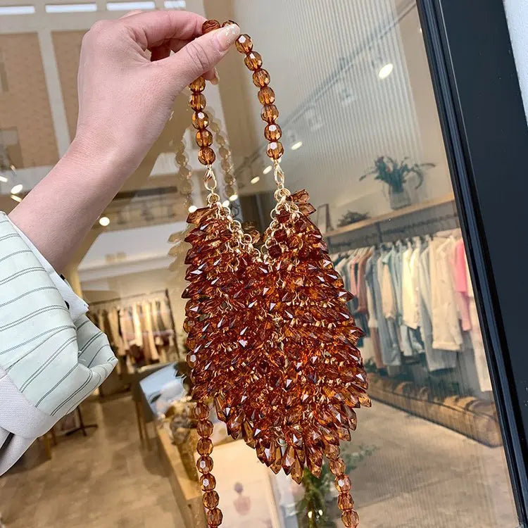 Beaded Handbag Sweet Bride's Handbag Fashion Dinner Bag Banquet Bag Cheongsam Bag Dress Bag Women's Shoulder Bag Bag