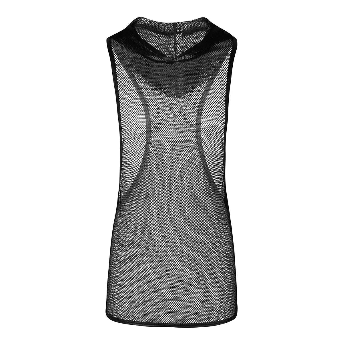 YiZYiF Mens Sexy Black Mesh See Through Clubwear Tank Vest Shirt T-Shirt  Fishnet Club Party wear free shipping