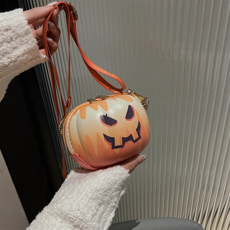 Sac à bandoulière petit citrouille drôle d'Halloween Nouveau 2021 Personnalisé Créatif Large Ceinture D'épaule Mignon Sac À Bandoulière Pour Femmes