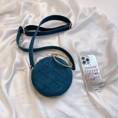 Bolso pequeño redondo para mujer con asa de anillo y diamantes, bolso de mano, bolso de mensajero pequeño para mujer, bolso de cena para fiesta