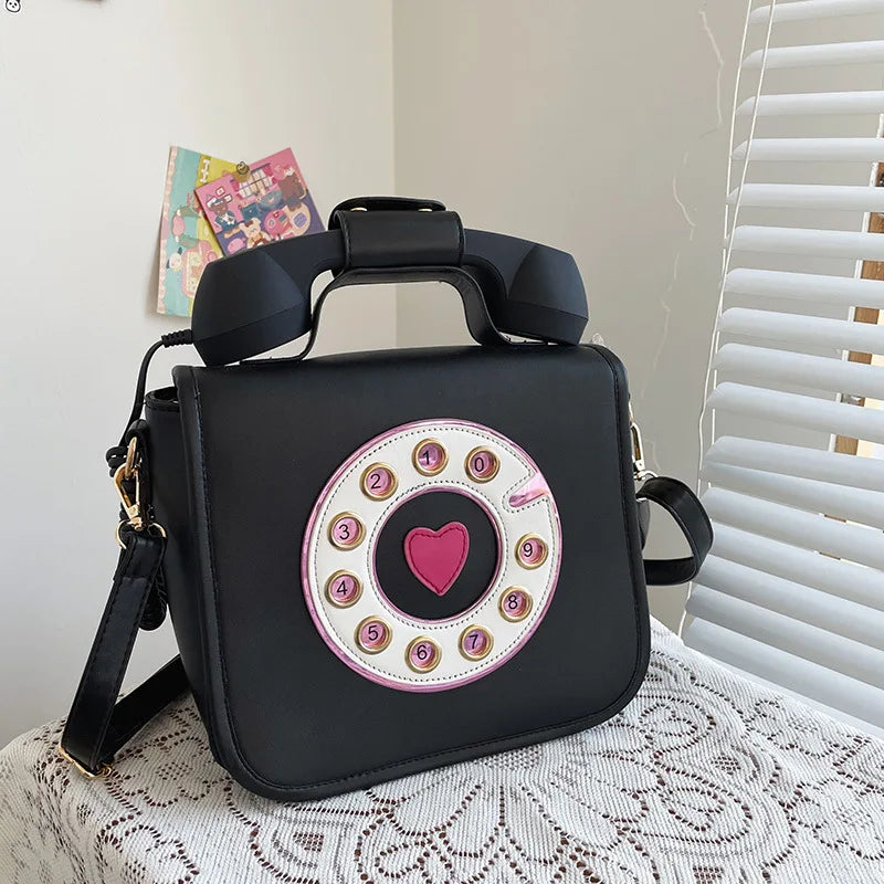 Bolso de hombro de piel sintética con forma de teléfono para mujer, estilo elegante, informal, para ir de compras, para la calle, para la escuela