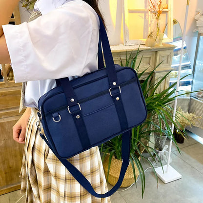 JK Uniform Bag School Girls Preppy Style Japanese JK Shoulder Bag Small Nylon Bag Handbags Simple Hand Bag Crossbody Bags Women