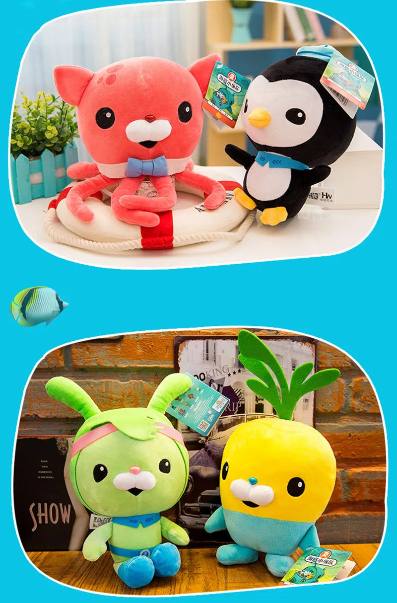 Jouets en peluche originaux Octonauts 19 cm Barnacles Peso Kwazii Tweak Vegimal Animal en peluche fête anniversaire cadeau enfant Noël fille jouet