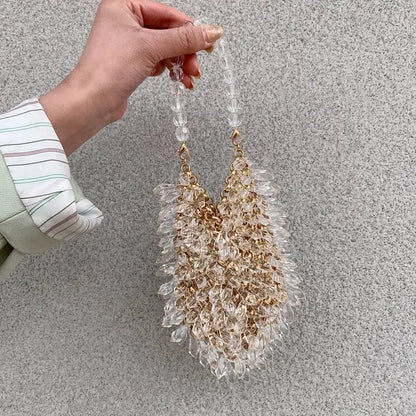 Beaded Handbag Sweet Bride's Handbag Fashion Dinner Bag Banquet Bag Cheongsam Bag Dress Bag Women's Shoulder Bag Bag