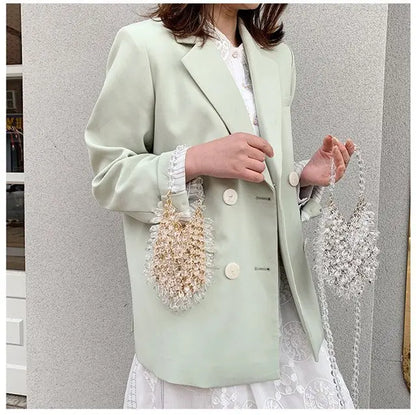 Beaded Handbag Sweet Bride's Handbag Fashion Dinner Bag Banquet Bag Cheongsam Bag Dress Bag Women's Shoulder Bag Bag