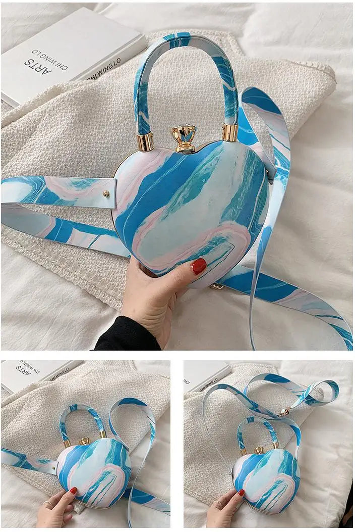 Bolsos y carteras para mujer, bolso de hombro con forma de corazón de amor blanco, bolso cruzado con cadena para mujer, bolso de mano y cartera para mujer